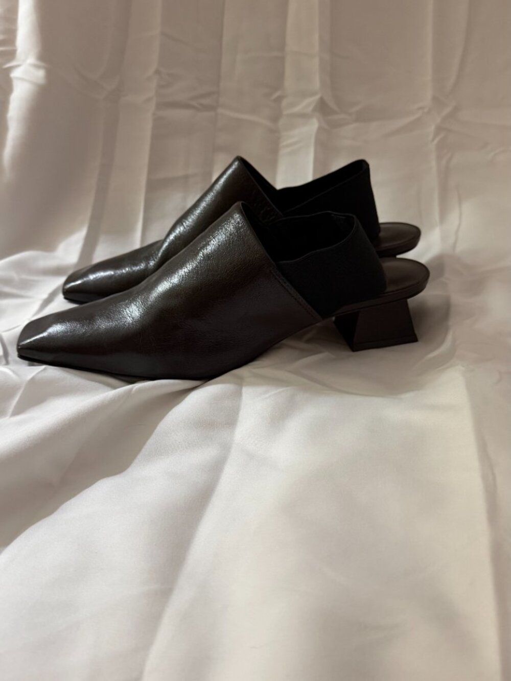 Tory Burch Square-Toe Brown Leather Slingback Mules Size 7.5 NWOT - Picture 6 of 7